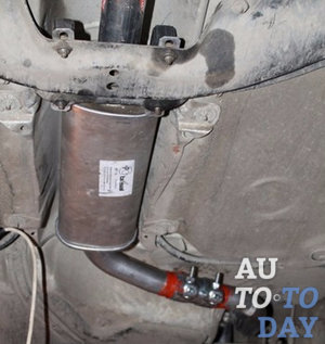 Установка нового глушителя