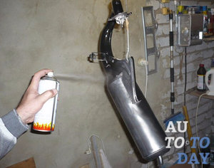 Покраска глушителя