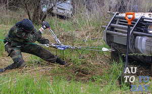 Лебедка в работе