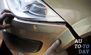 Снятие переднего бампера