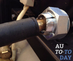 Повреждение шланга