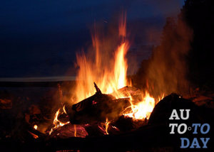 Костер на улице