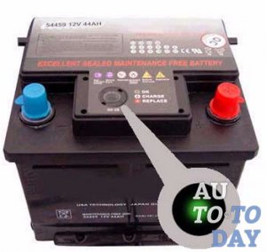 Индикатор на аккумуляторе