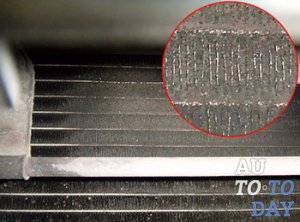 Забитость радиатора