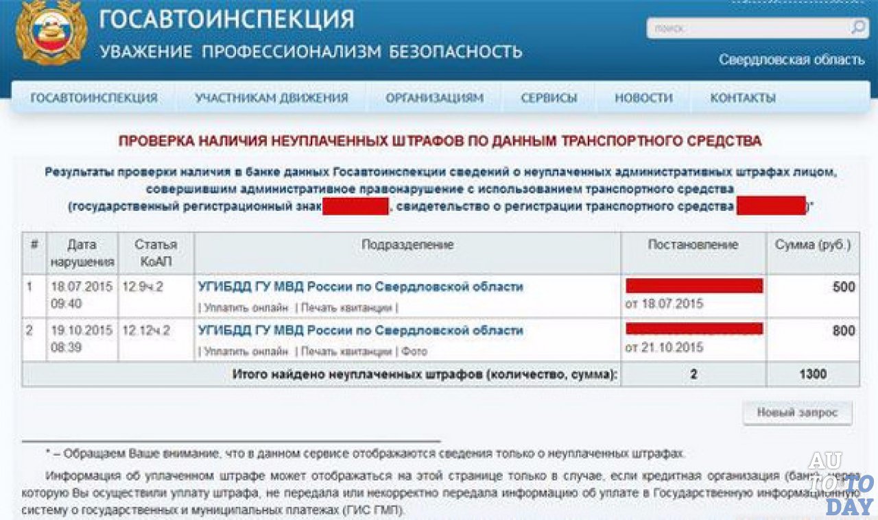 Когда штраф висит как неоплаченный