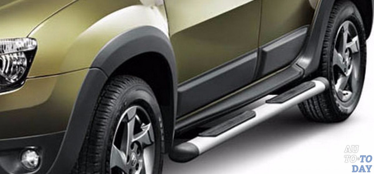 Накладки на ковролин порогов передних дверей Renault Duster 2015-2020 (I рестайлинг)