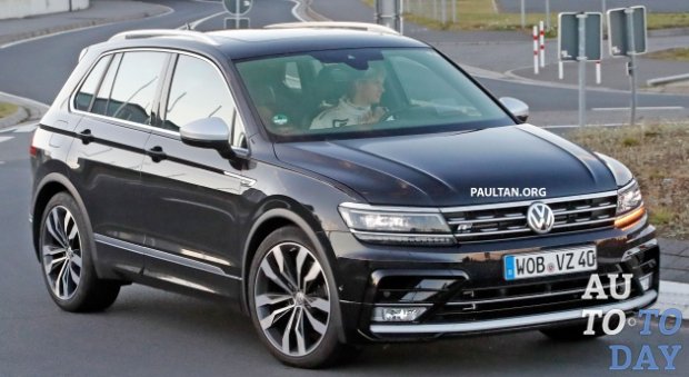 Спортивный Volkswagen Tiguan R был замечен на Нюрбургринге