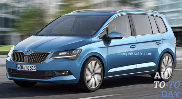 Минивен Volkswagen Touran сделали похожим на новые Skoda
