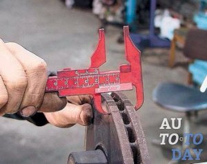 Измерение ширины тормозных дисков Измерение ширины тормозных дисков