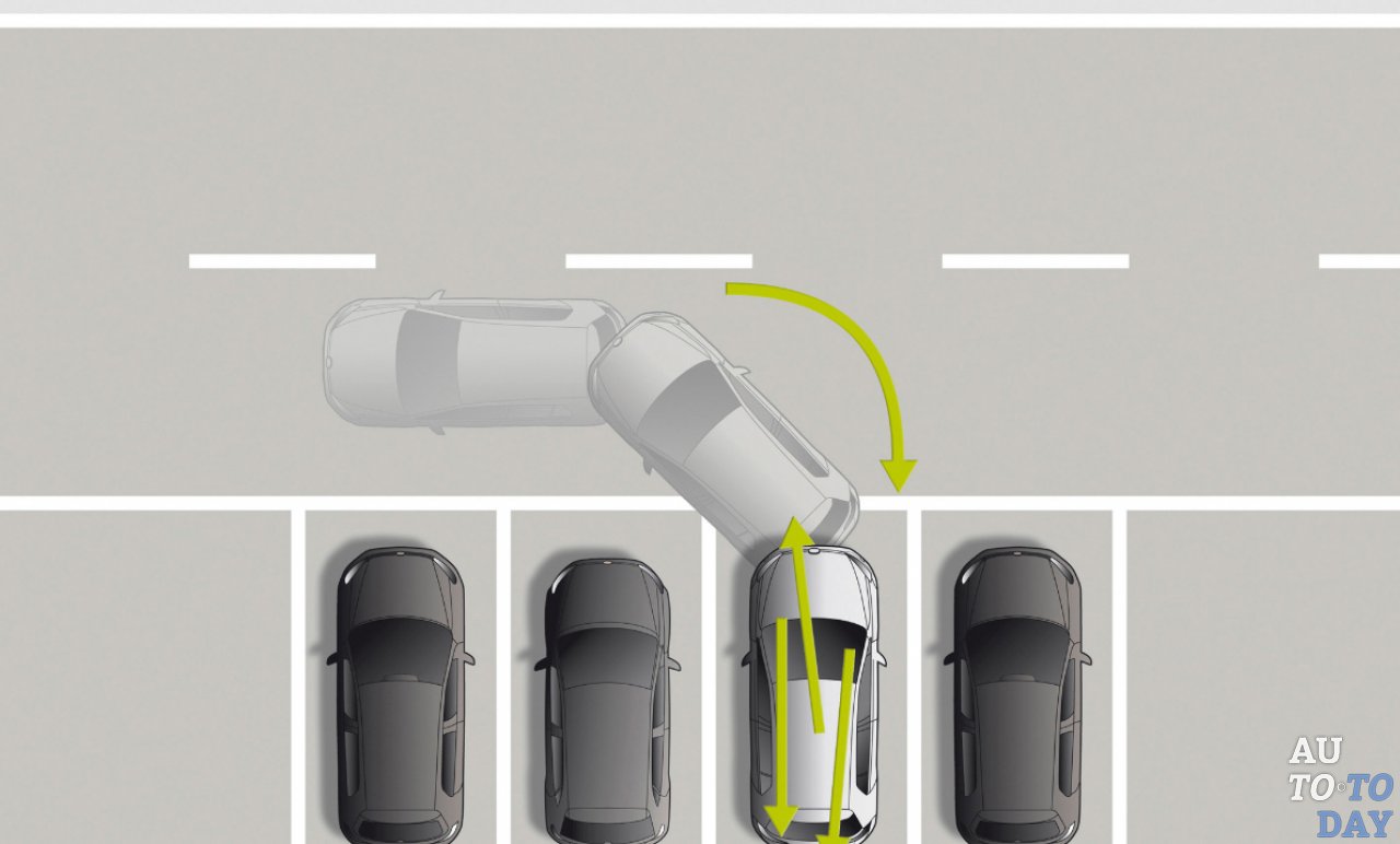 Движение задним ходом на парковке