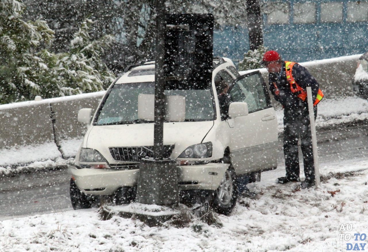 Авария через гололёд Авария через гололёд