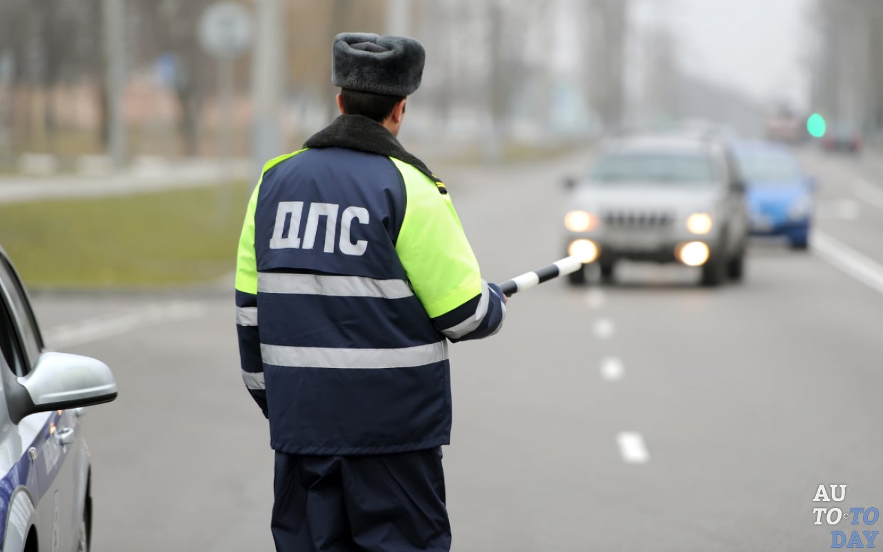 Остановка водителя за нарушение скорости