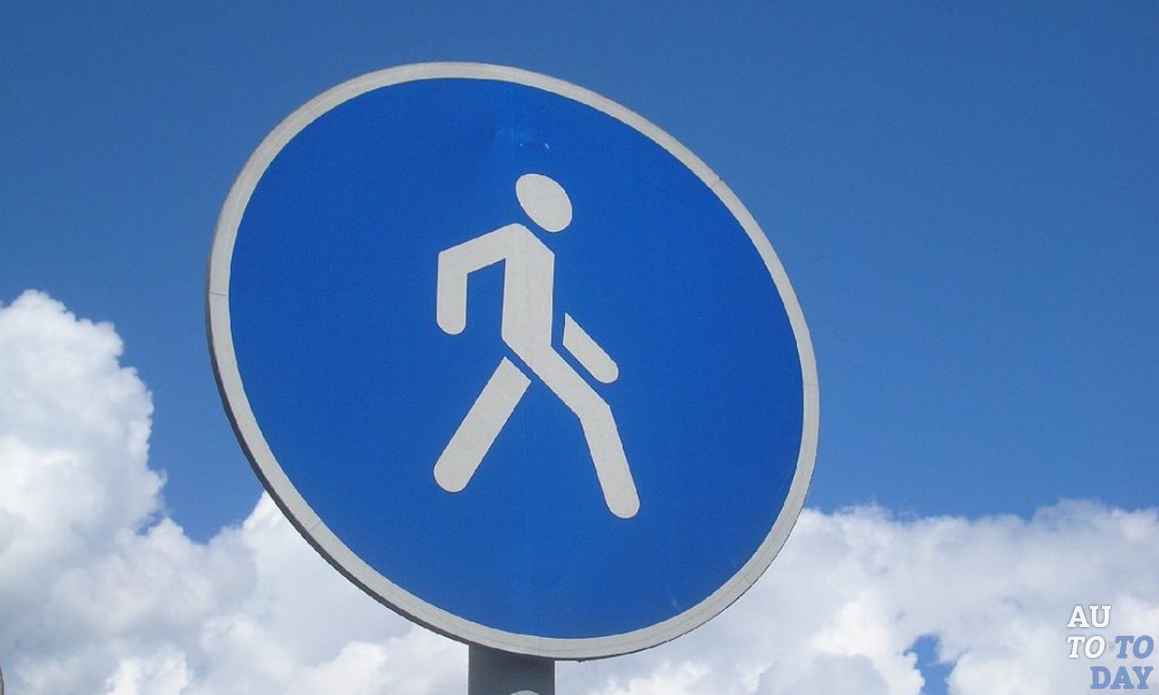 Знак пешеходный фото