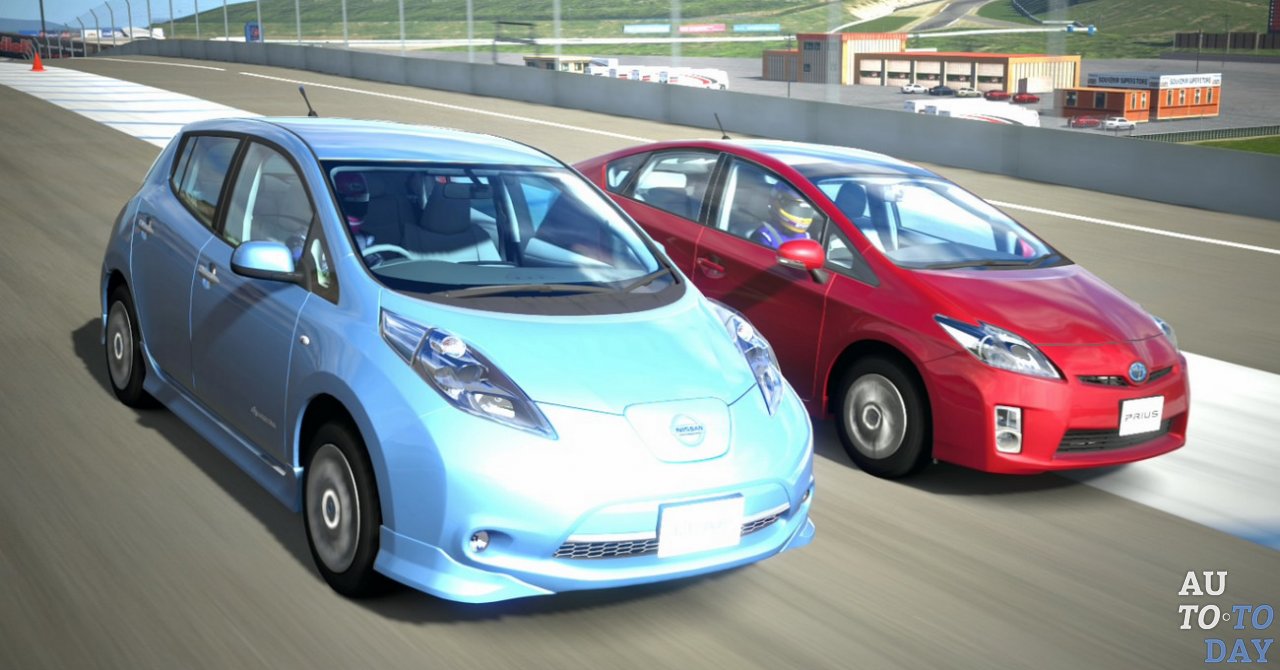 Nissan e-NV200 и Toyota Prius Hybrid Nissan e-NV200 и Toyota Prius Hybrid
