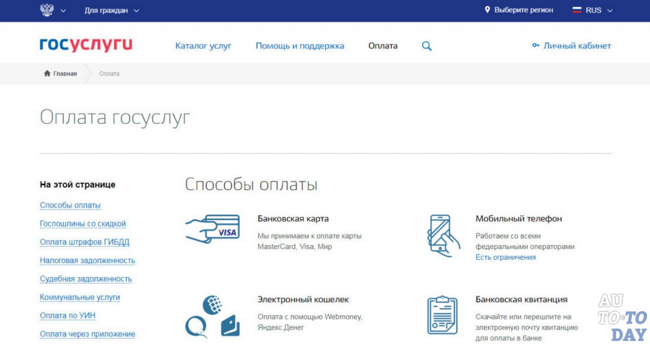Оплата госпошлины Оплата госпошлины
