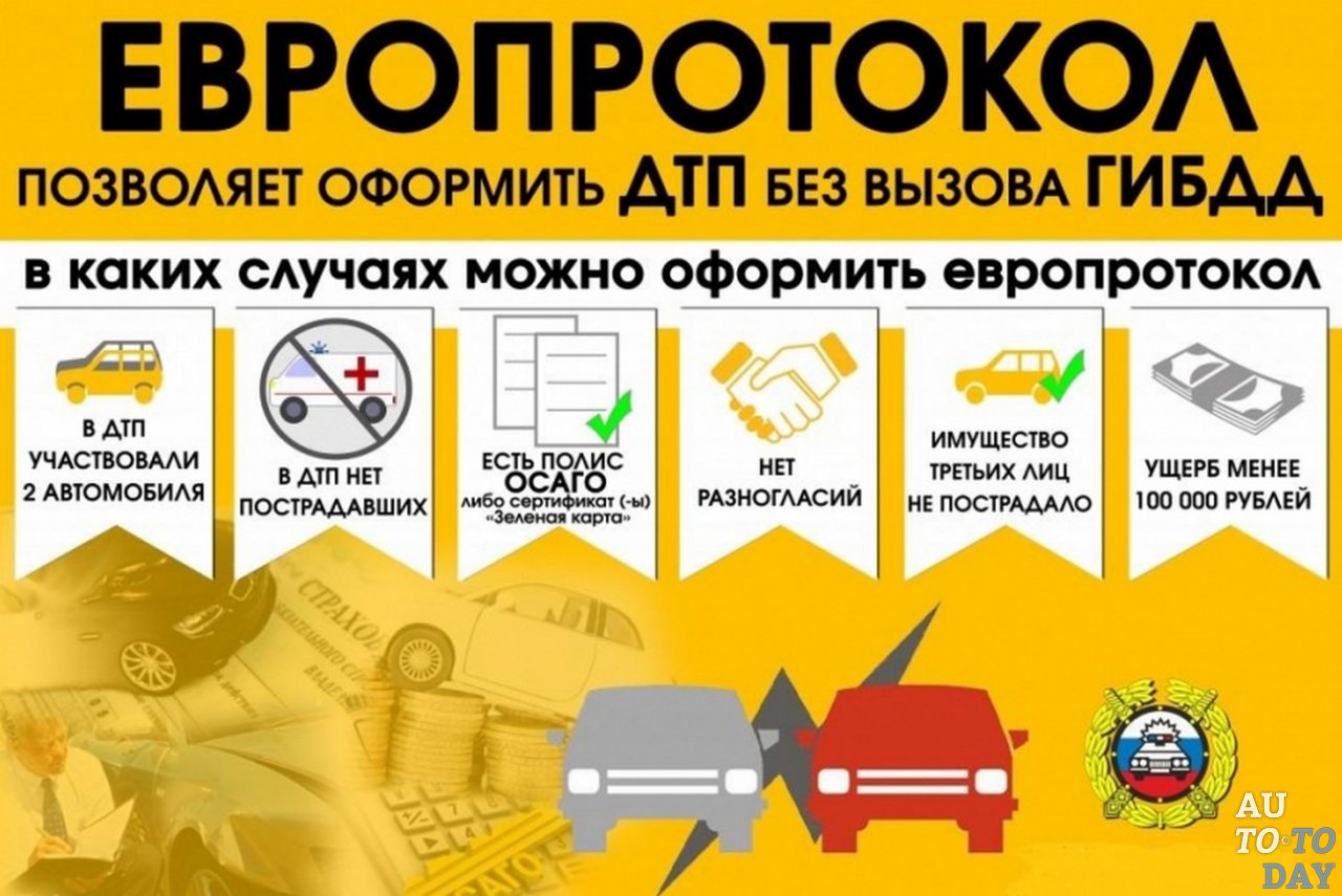 Условия европротокола для получения страхового возмещения по ОСАГО Условия европротокола для получения страхового возмещения по ОСАГО