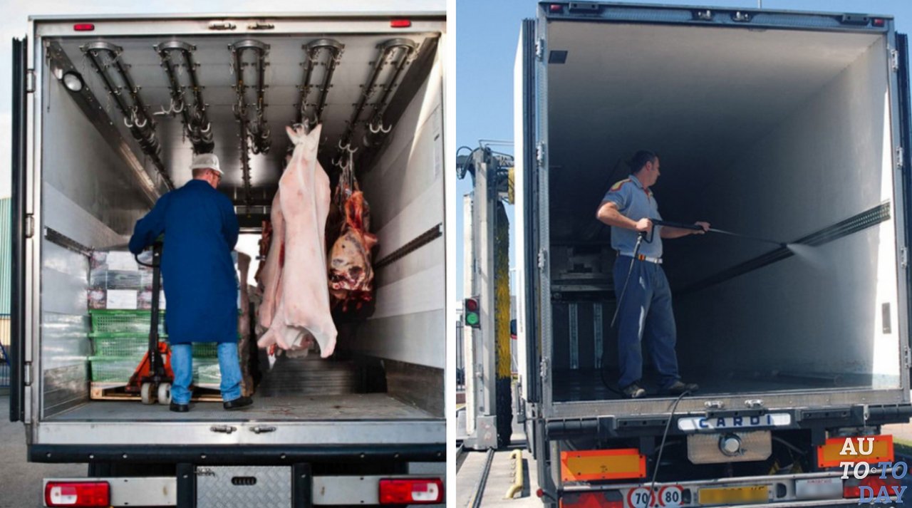 Дезинфекция машины, перевозящей продукты Дезинфекция машины, перевозящей продукты