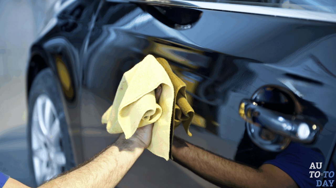 Полировка машины после сухой мойки Полировка машины после сухой мойки