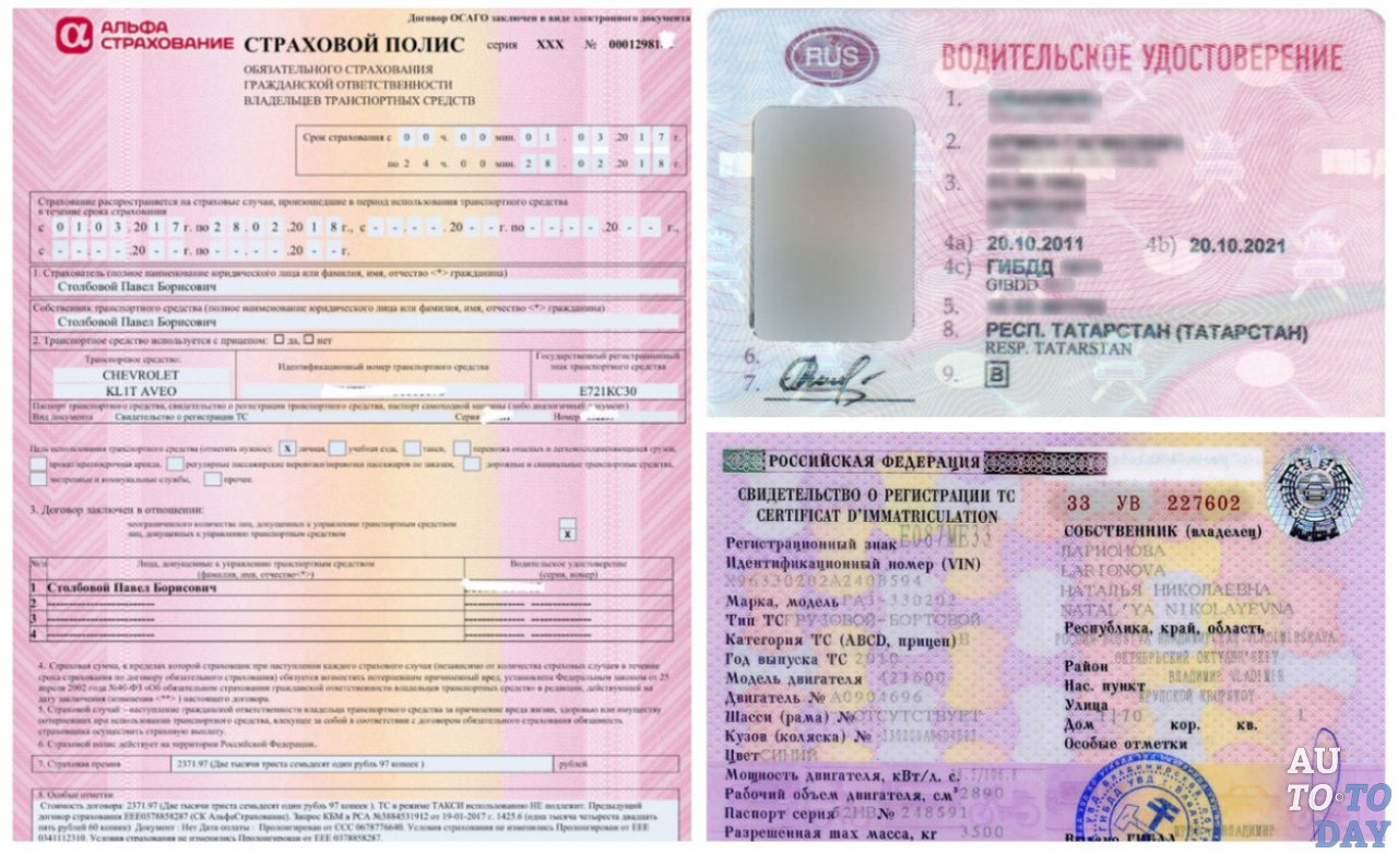 Документы для страховщика Документы для страховщика