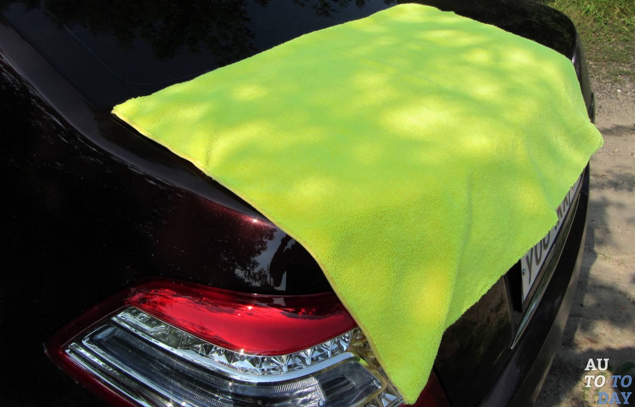 Сушка кузова с помощью микрофибры