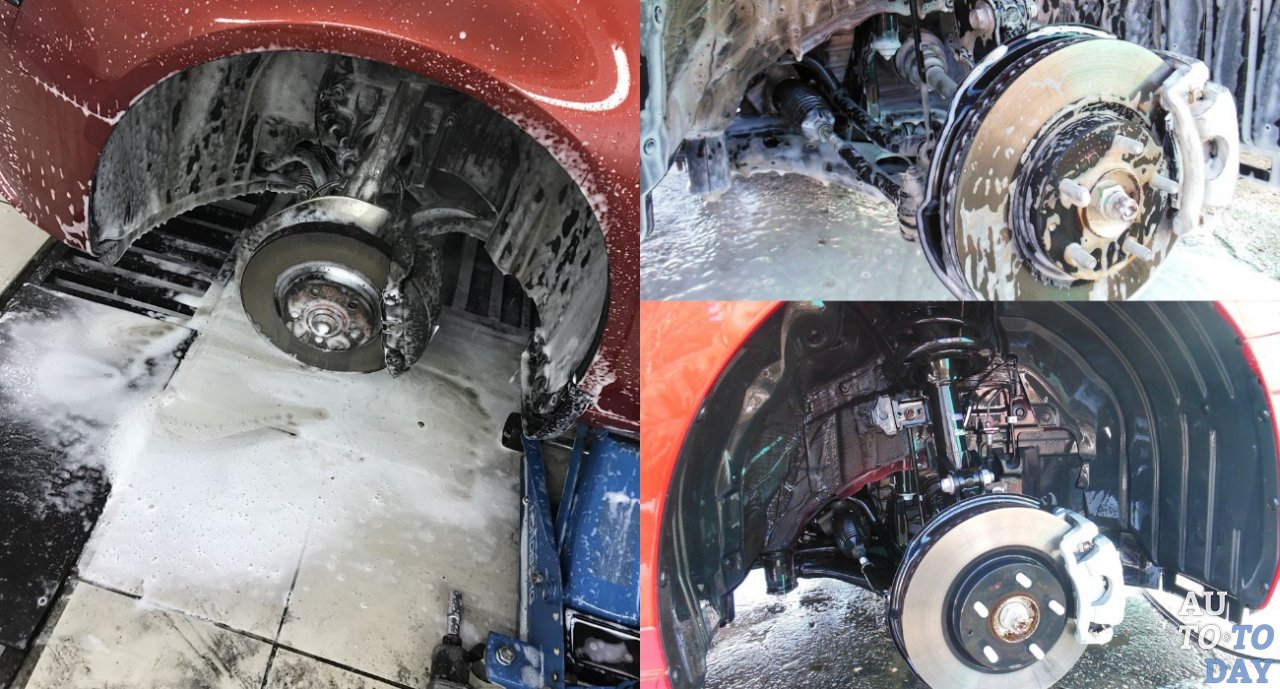 Мойка колёсных арок машины