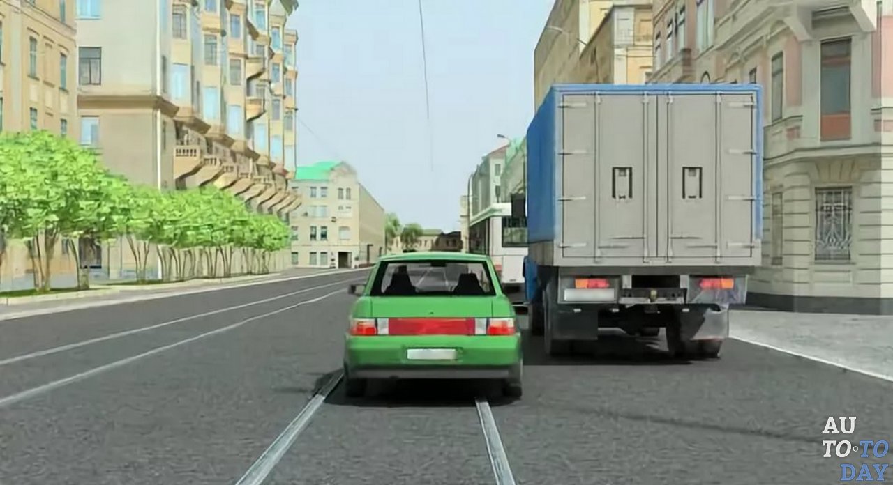 Движение по трамвайным путям