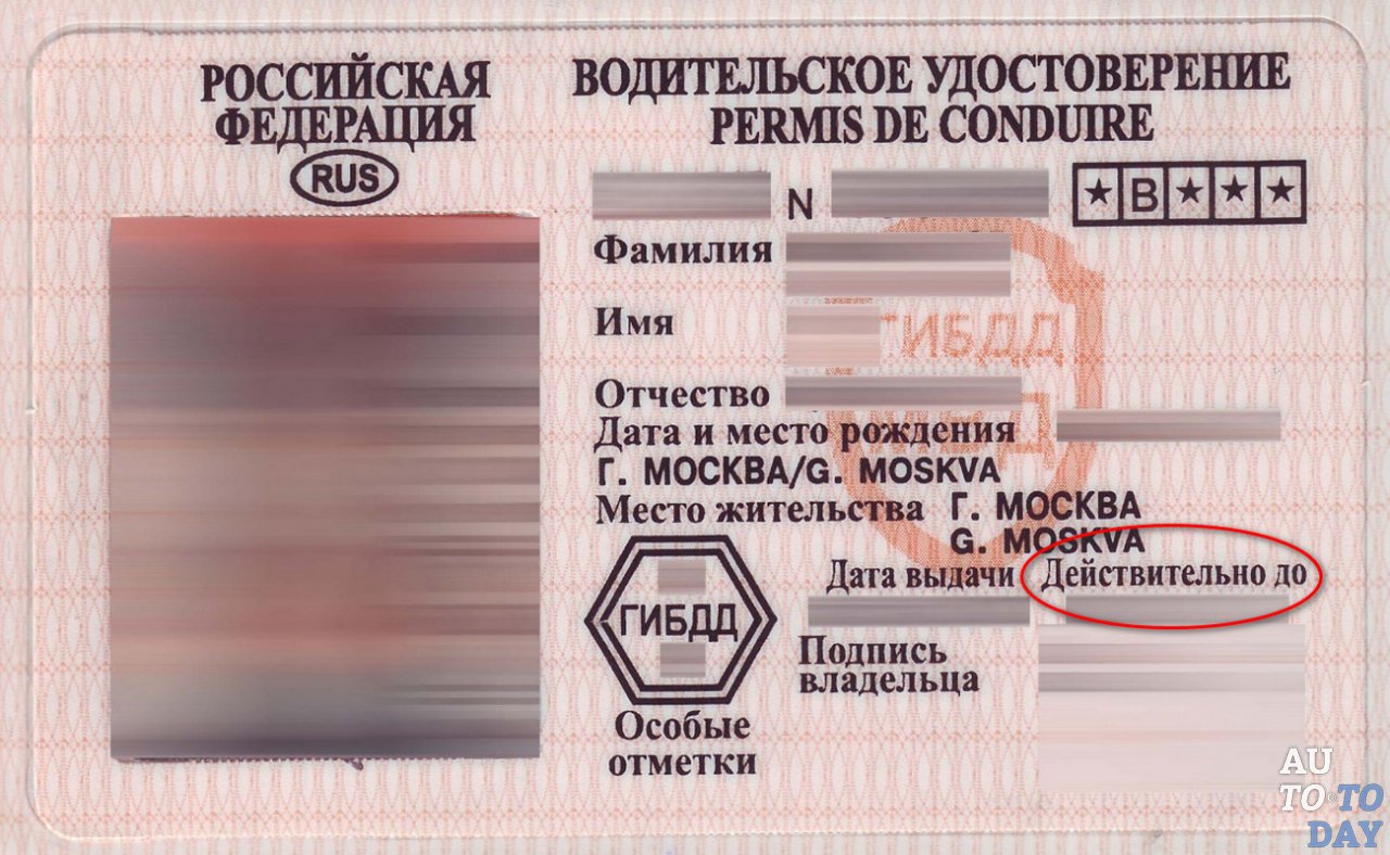 Срок действия водительского удостоверения Срок действия водительского удостоверения