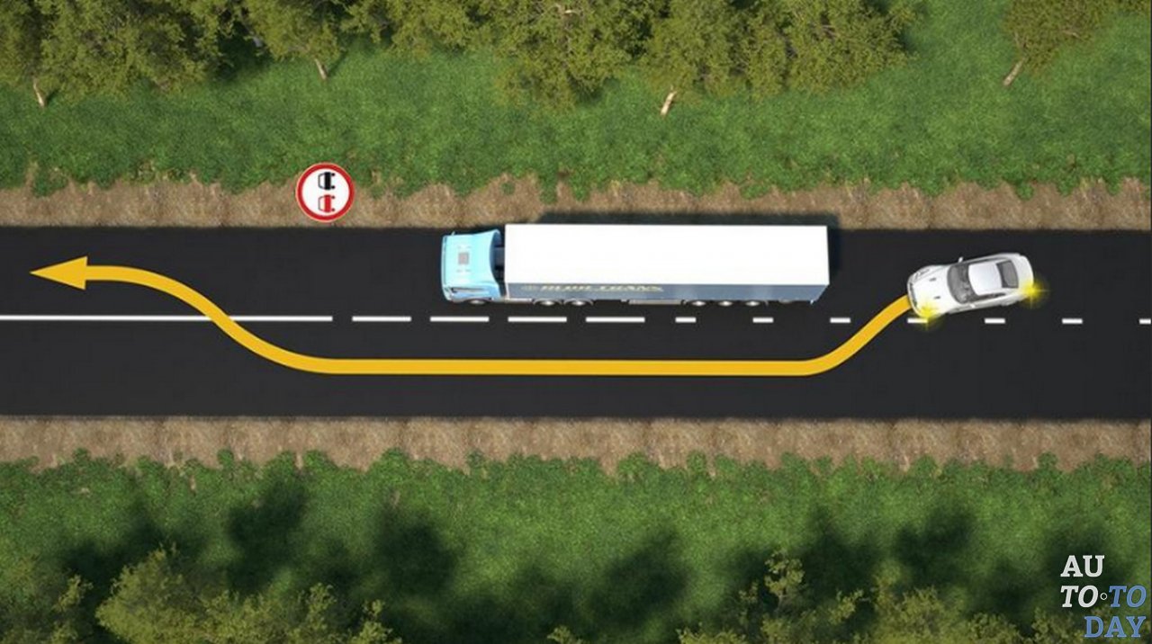 Обгон с окончанием на сплошной Обгон с окончанием на сплошной