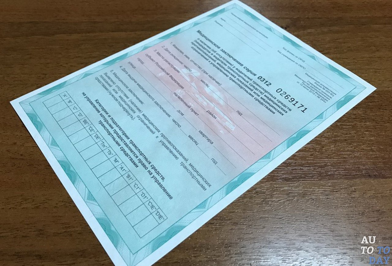 Медицинская справка для получения водительского удостоверения Медицинская справка для получения водительского удостоверения