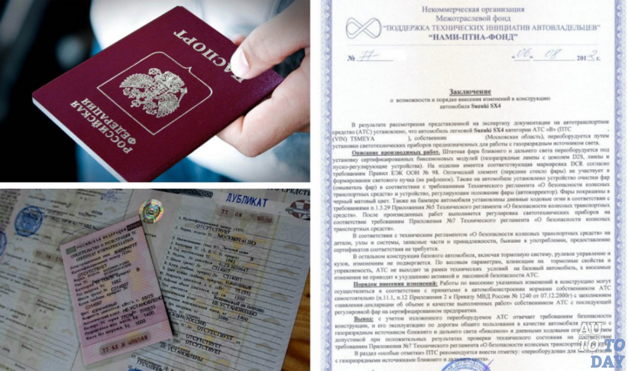 Документы для предоставления в Госавтоинспекцию