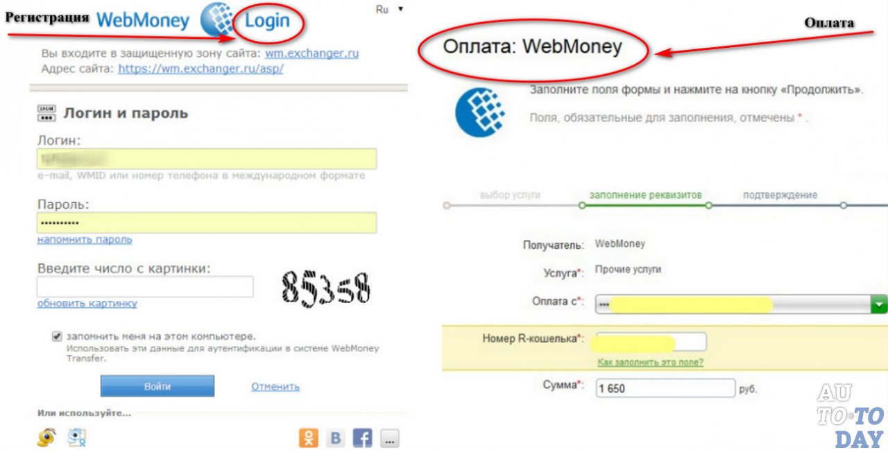 Оплата на сайте WebMoney