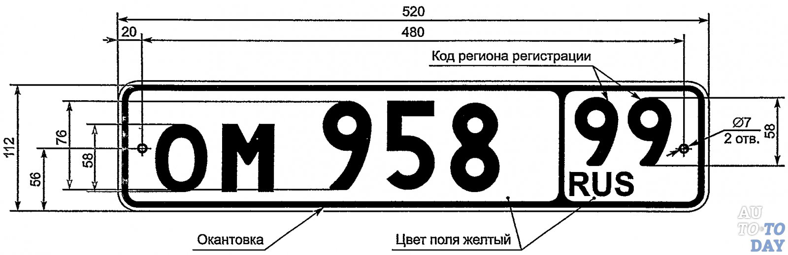 Гос регистрационный номер автомобиля