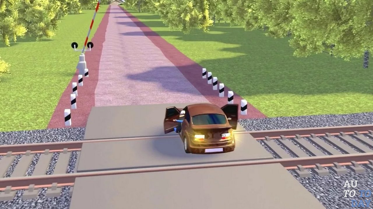 Остановка на ж/д переезде Остановка на ж/д переезде