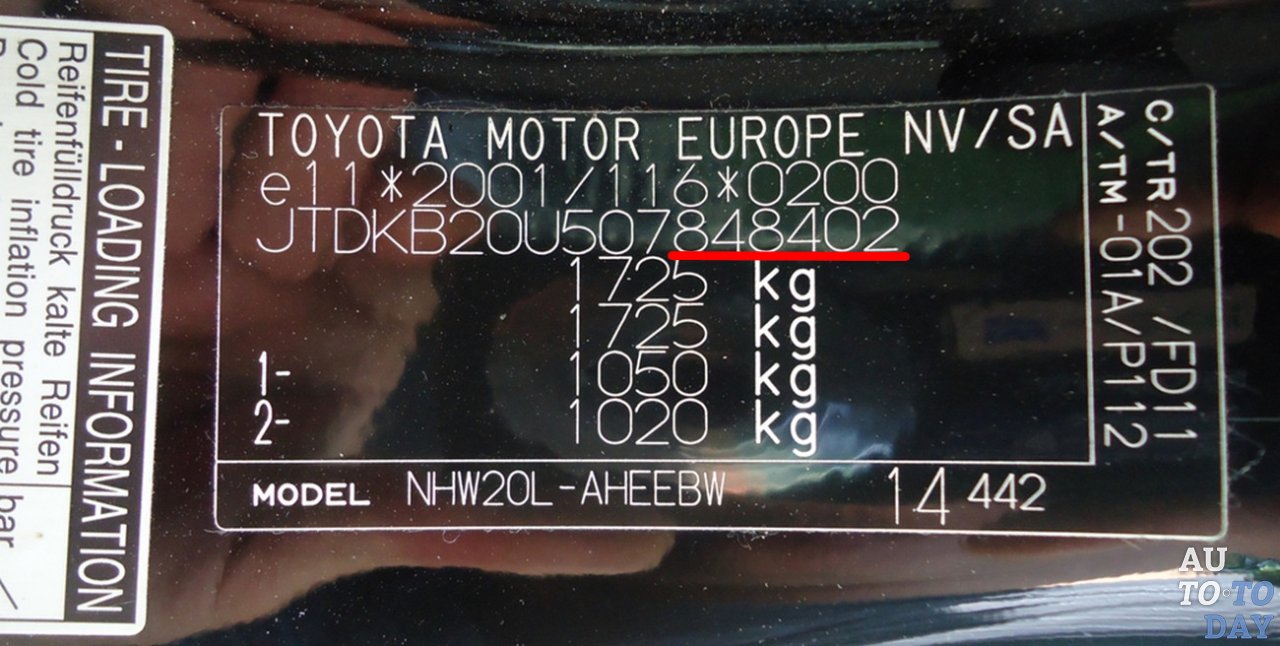 Серийный номер машины