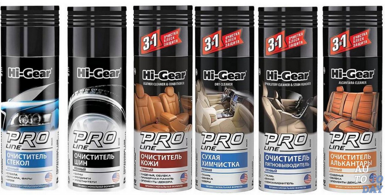 Серия чистящих средств по уходу за автомобилем