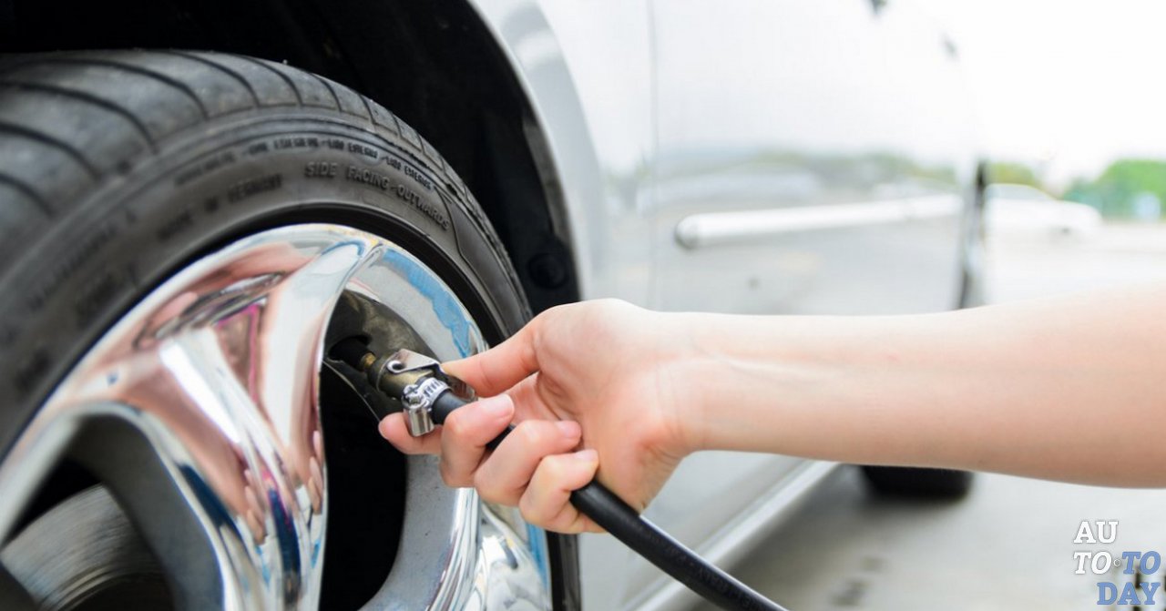 Подкачка шин автомобиля Подкачка шин автомобиля