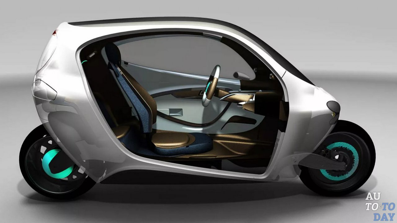 Мотоцикл с рулевым колесом