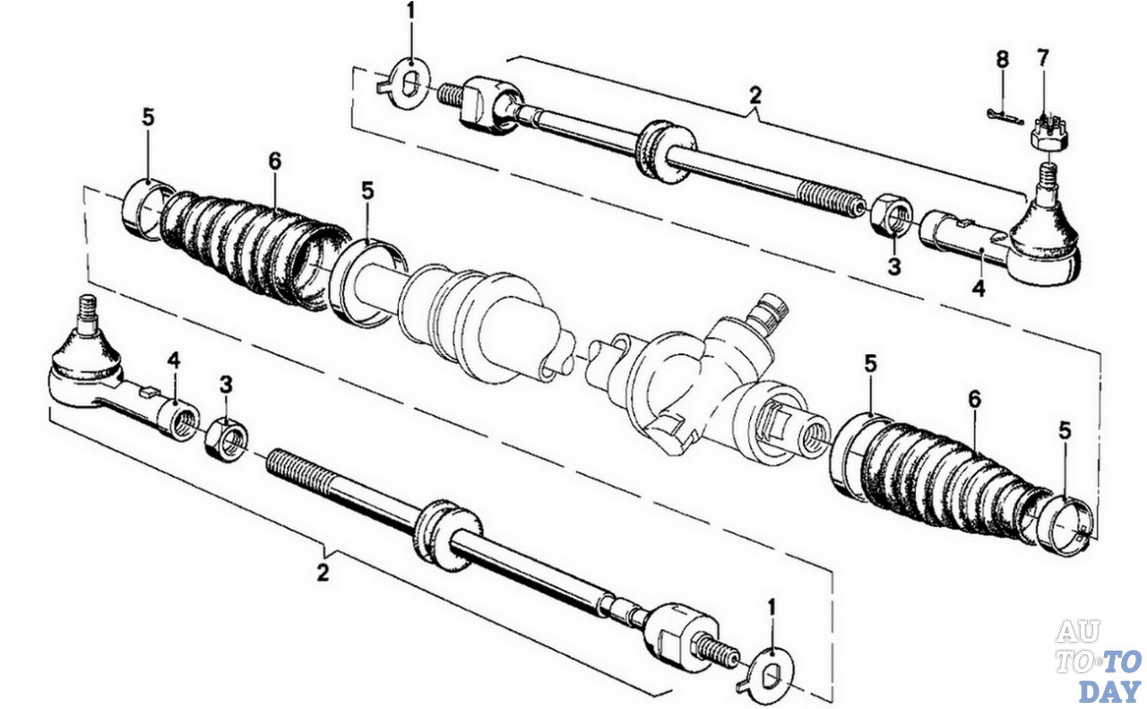 Рулевая тяга: поперечная и продольная, для чего нужна, как её открутить от  рейки, признаки неисправности, стук