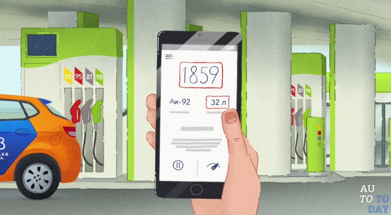 Заправка машины в каршеринге