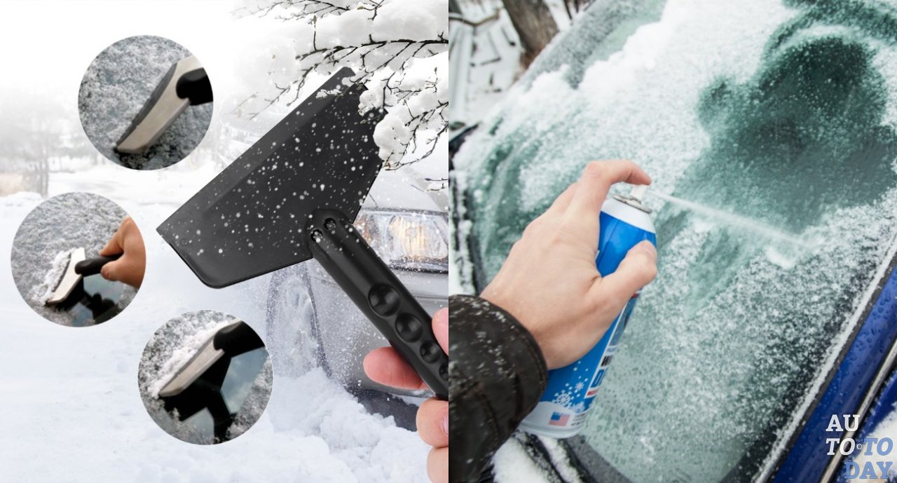 Чистка машины зимой Чистка машины зимой