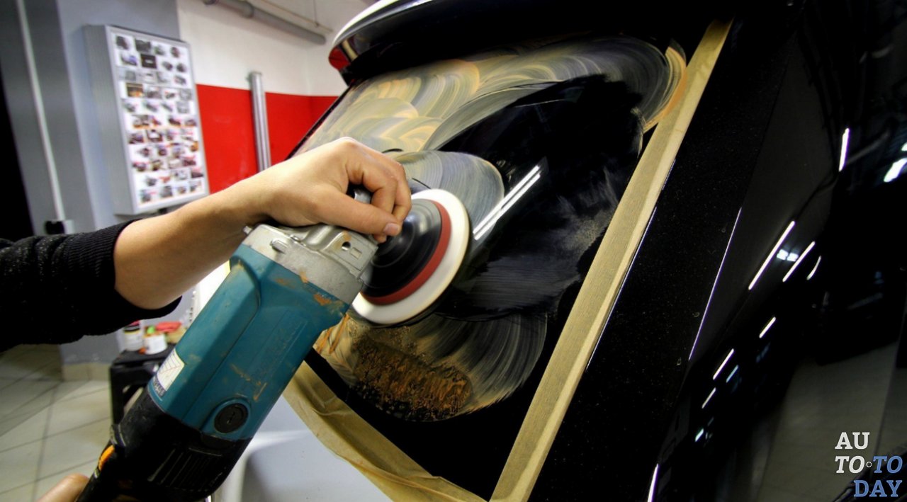 Полировка заднего стекла Полировка заднего стекла