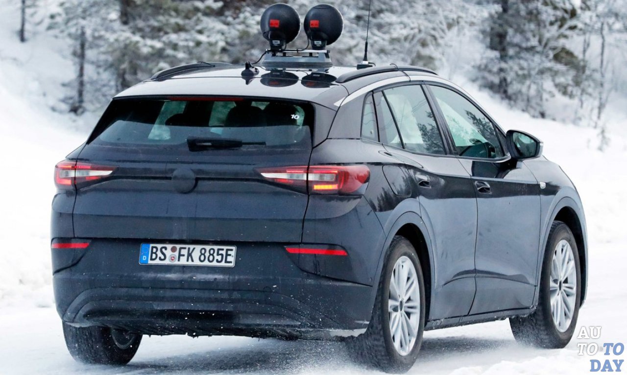 Электрический кроссовер VW ID.4 заснят с минимальным камуфляжем Электрический кроссовер VW ID.4 заснят с минимальным камуфляжем